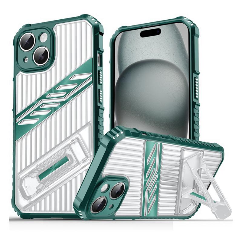 KEYSION Противоударный чехол для iPhone 15 Pro Max 15 Plus Прозрачный PC+силиконовый чехол-подставка для телефона для iPhone 15 Pro Max