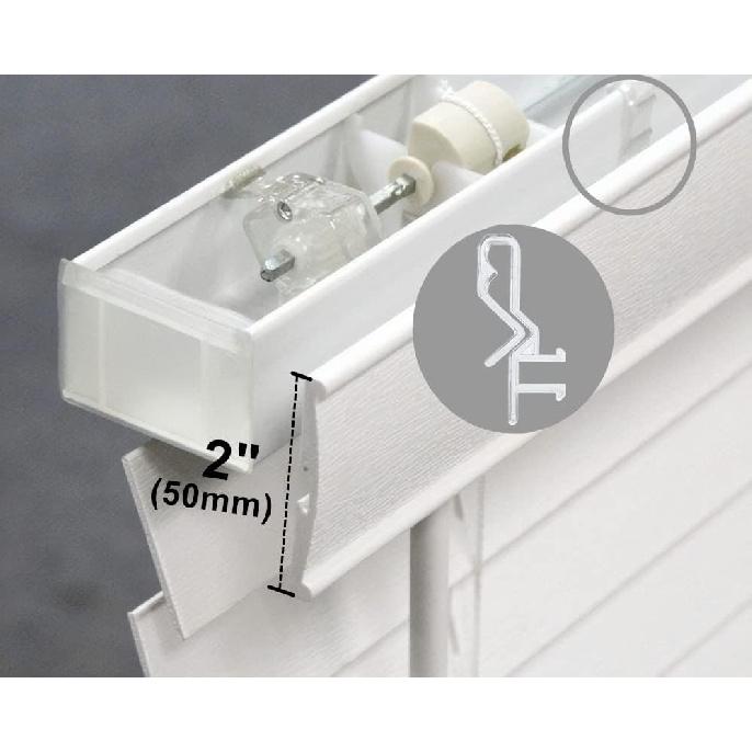 Hidden Channel Valance Clips 1-7/8inch 10pcs Clear Color for Faux and Real Wood Window Blinds Retainer Holder Clip for The Valance with a Groove in