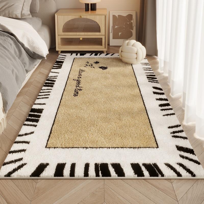 Плюшевый овальный ковер для девочек, кровать для спальни, нескользящий пушистый милый большой ковер для гостиной, диван, пушистый моющийся коврик для напольного покрытия