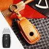 Leather Car Remote Key Cover Case Holder Shell Protector Fob for Mercedes Benz A B C E S Class S400L CLA CLS GLC GLE GLS EQE EQS