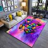 Colorful Makeup-Themed Carpet with Lipstick, Brush & Cosmos Design Suitable for use as an anti-slip for living room bedroom sofas