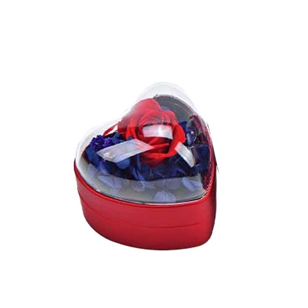 Composite Paper Ring Display Case Acrylic Jewelry Organizer Portable Heart Ring Box  Wedding