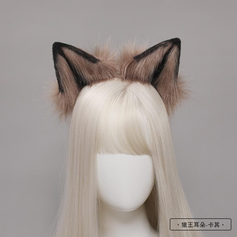 Новый Red Fox Anime Beast Ear Beast Tail Wolf Ear Cat Ear повязка на голову на заказ косплей Golden LOL Fox Ears плюшевые аксессуары для волос