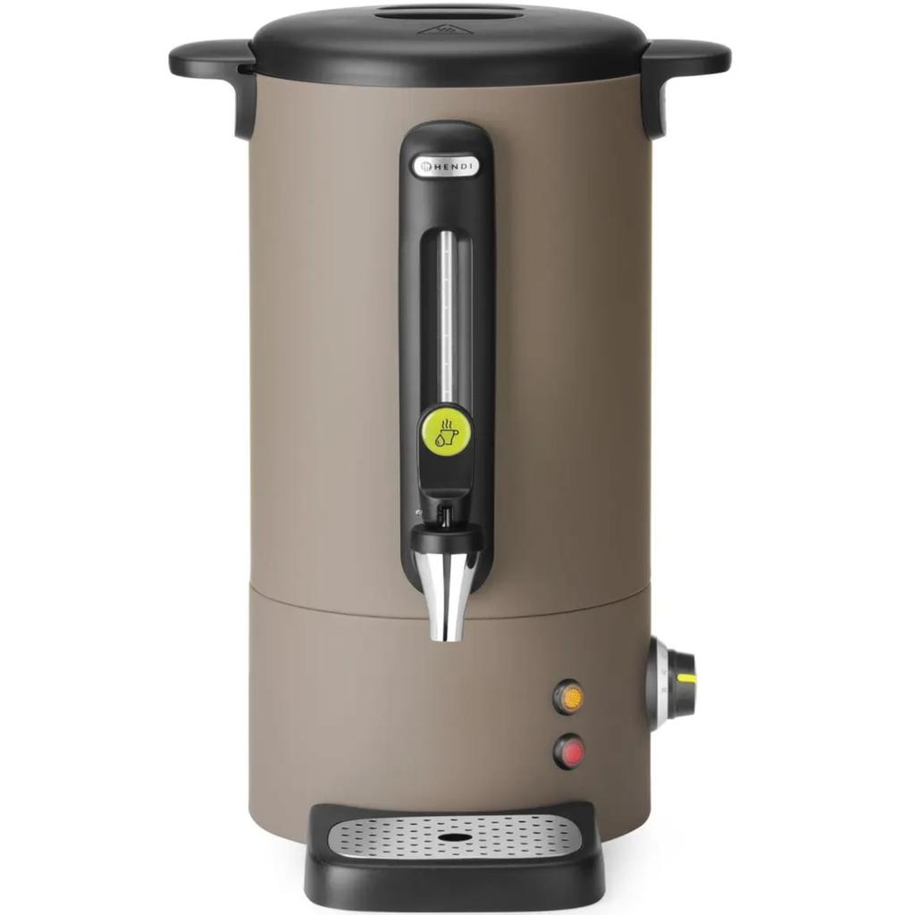 Water boiler for mulled wine with tap and drip tray uniq 9 l 950 W - taupe