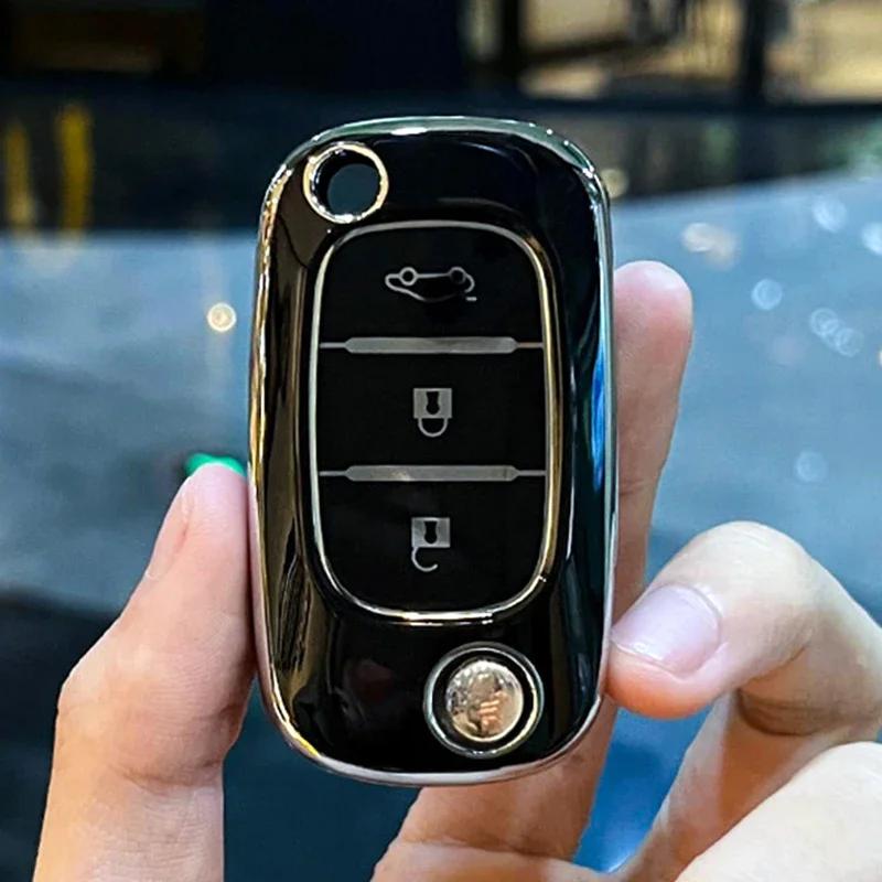 Чехол для ключей из ТПУ с 3 кнопками для LADA Vesta Granta XRay Kalina Priora Sedan Sport для Renault Fluence Clio Megane для Mercedes