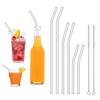 6Pcs 3sizes Glass Straws Reusable Drinking Straws for Cocktail Smoothies Transparent Eco-Friendly Long Bottles Glass Straws