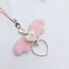Winged Heart Phone Charm Acrylic Phone Chain Stylish Accessory Angel Wing Phone Pendant Perfect Gift for Women and Girls