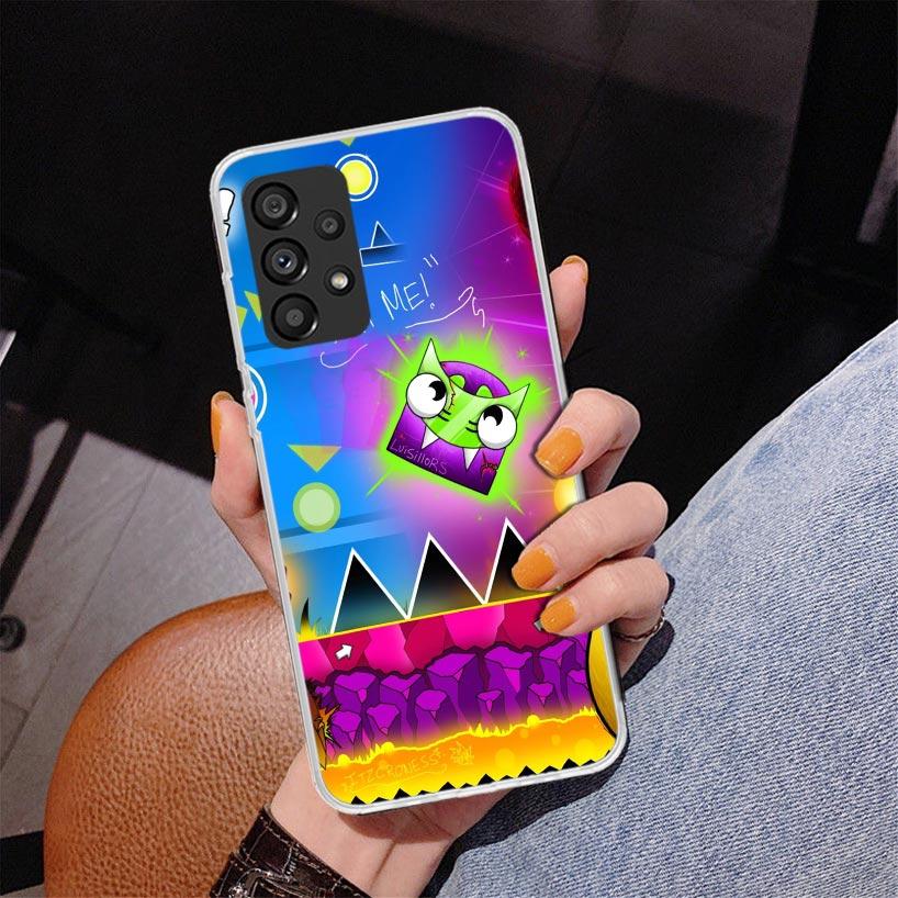 Чехол для телефона Geometry Dash для Samsung Galaxy A17 A16 A15 A14 A13 A57 A56 A55 A54 A53 A37 A36 A35 A34 A33 A26 A25 A24 A23 Gal