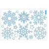 DIY Shopwindow Snow Stickers Green Silver Luminous Snowflakes Decals  Glass Windows Door