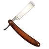 Vintage Wood Handle Straight Edge Stainless Steel Barber Razor Folding Shaving Knife