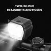 2 в 1 Велосипедный звуковой фонарь Перезаряжаемый USB-зарядный светодиодный велосипедный фонарь с звуковым сигналом 120 дБ7 режимов MTB Горный шоссейный велосипед Передняя лампа Велосипедное оборудование