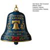 United States 250th Anniversary Bell Ornament Patriotic Commemorative Doorbell Xmas Tree Hanging Decoration for Home Garden Decor