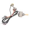 Electric Guitar Wiring Harness Yellow Cap A500K B500K Jack Metal Guitar Prewired Harness Replacement