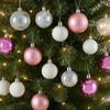 24pcs 6CM Christmas Balls Electroplated Christmas Spheres Pendant  Background Layout