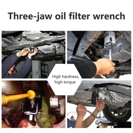 Ключ для масляного фильтра, двухсторонний, 3-х захватный, регулируемый инструмент для ремонта автомобиля, мастерская по удалению масляного фильтра