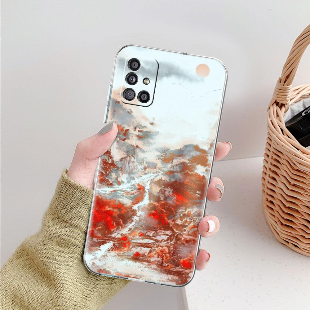 Soft Phone Case For Samsung Galaxy A51 A21s A71 A12 A31 A52 A41 A32 A02s A11 A72 A42 Clear Back Cover Chinese Tian Guan Ci Fu