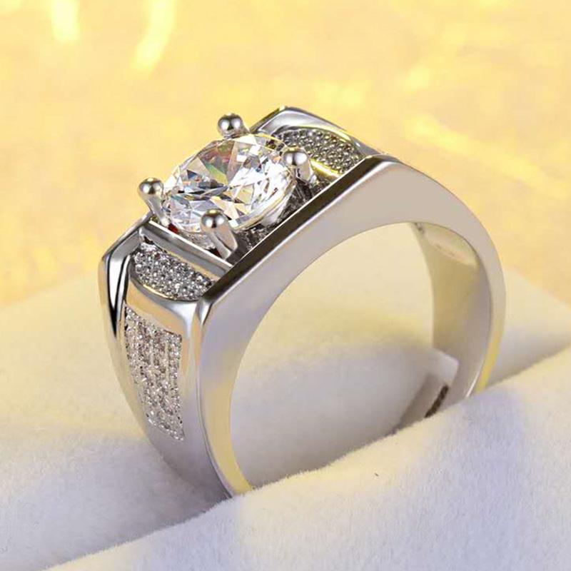 Кольцо в стиле бриллианта 5 карат, Сердца и Стрелы, Цвет PT950, Муассанит, Кольцо Открытого Размера для Мужчин и Женщин, Ювелирные Изделия из Серебра 925