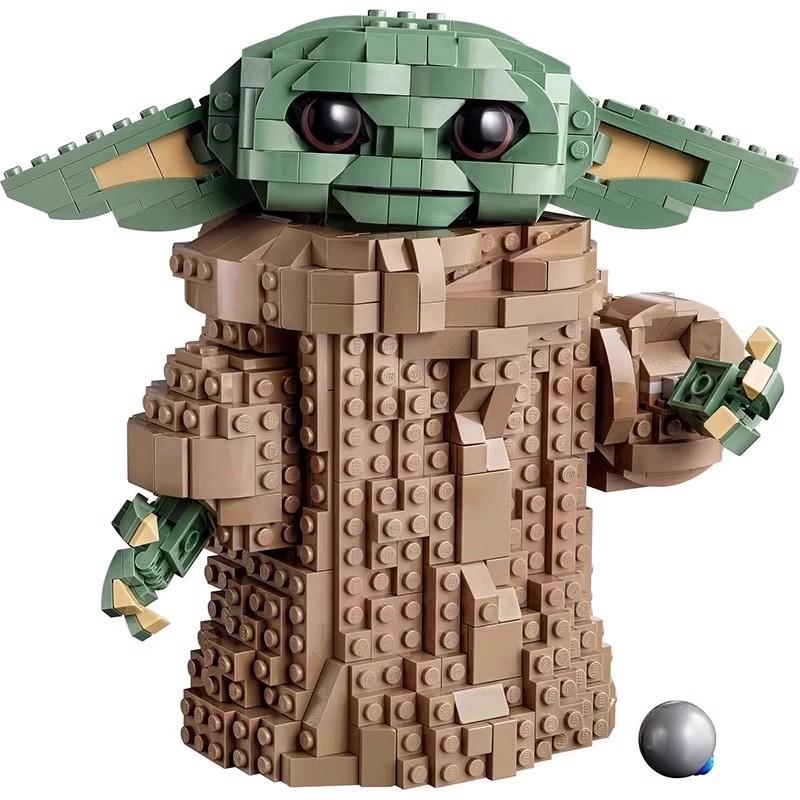Совместимо с LEGO 75318 Звездные войны Мандалорец Малыш Йода развивающие строительные блоки для игры
