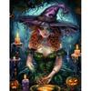 Halloween Diy Painting By Numbers Witch Paint By Numbers On Canvas Figure Picture Coloring By Number For Diy Gift