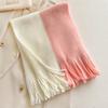 Windproof Long Wool Tassel Scarf Korean Style Winter Neckerchief Women Cashmere Scarf  Student
