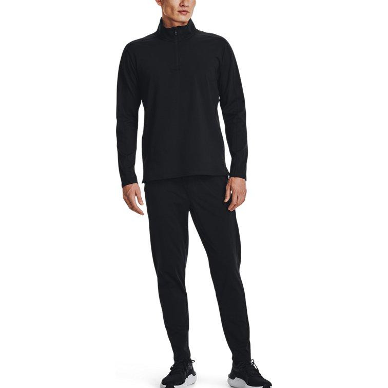 Under Armour Однотонная тренировочная футболка с длинным рукавом и застежкой-молнией 1/4, черная, для мужчин 1379673-001