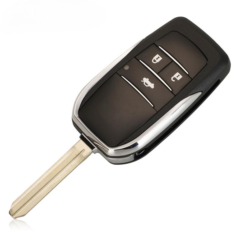 Upgrade 2/3/4 Button Flip Key Case For Toyota Reiz Camry Rav4 Yaris Corolla 4Runner Avlon Folding Car Remote Key Shell