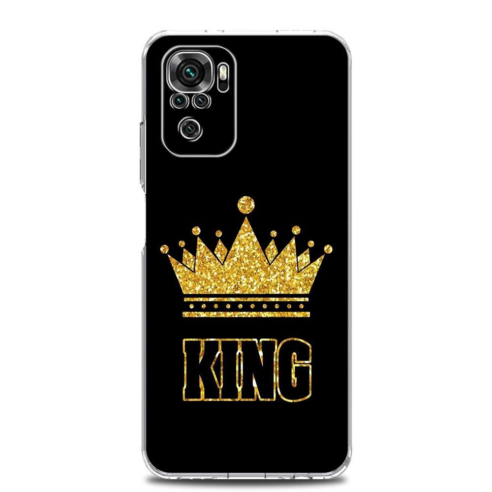 Парный стиль Король Королева Корона Чехол для телефона Для Xiaomi Redmi Note 15 14 13 12 4G 10 11 Pro Plus 5G 14C 13C 12C 10C Чехол
