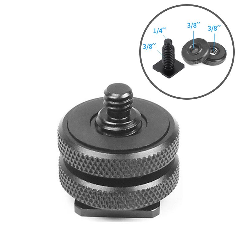 1/4-дюймовый винт для крепления штатива с двойным слоем для крепления адаптера вспышки «горячий башмак» Аксессуары для фотостудии