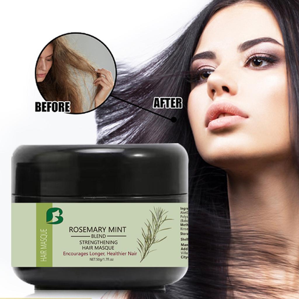 Маска для волос с мятой, увлажняющее масло для волос, глубоко питательное, уход за гладкими и сухими волосами