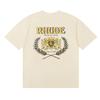 24SS cross-border European and American tide brand RHUDE micro-label letter wheat ear badge short-sleeved t-shirt men's and women's American high