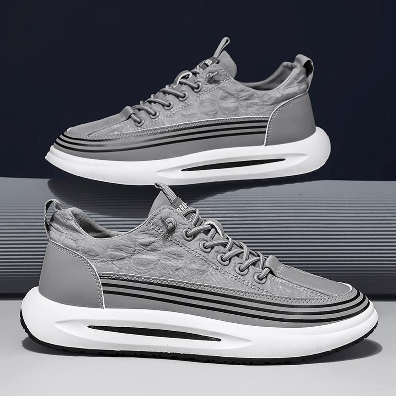 Мужская обувь с крокодиловым узором, летние дышащие туфли на платформе, повседневные кроссовки для мужчин, вулканизированные, для ходьбы, Zapatillas Hombre