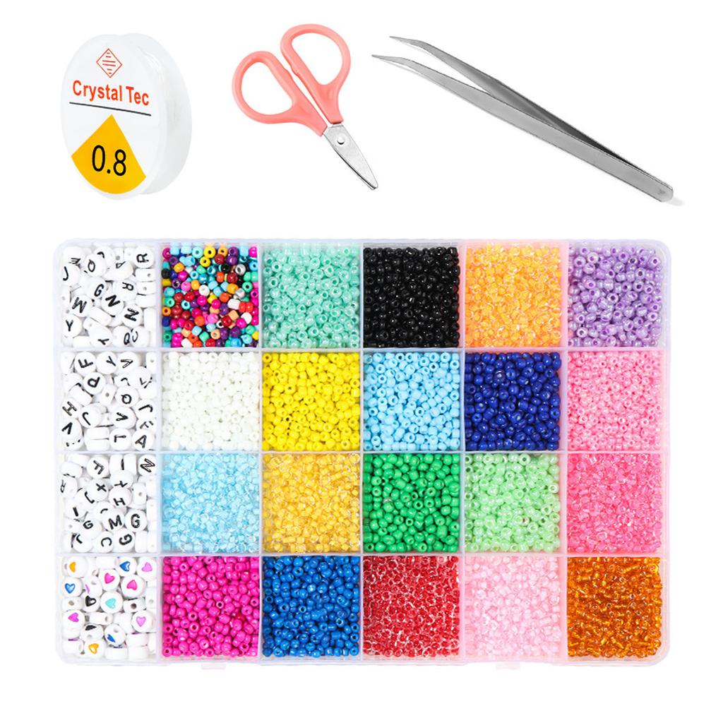 8800 шт. бусины с буквами алфавита ярких цветов 3 мм DIY ювелирные аксессуары с подвесками-ножницами