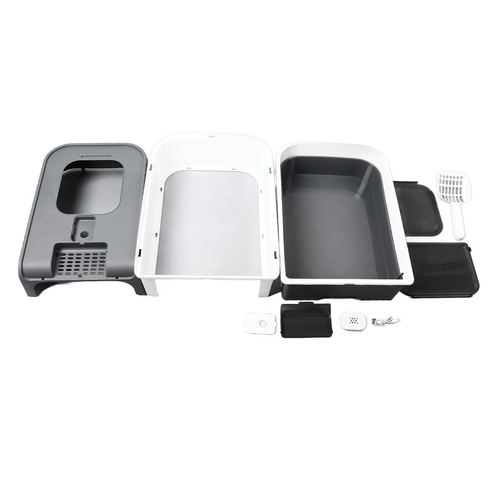 Закрытый кошачий лоток Большое пространство Защита от грязи Удаление запаха Дизайн с выдвижным ящиком Портативный кошачий лоток для помещения