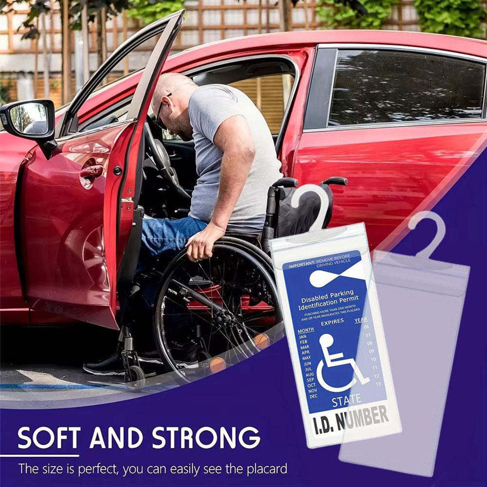 1 шт. сумка для инвалидов с лозунгом и крючком, ПВХ-табличка, знак для парковки, сумка для парковки, крючок для хранения, сумка для разрешения J7O2