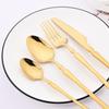 20Pcs (5set) Luxury Pink Gold Dinnerware Set Stainless Steel Flatware Cutlery Set Kitchen Fork Knife Spoon Tableware Silverware Set