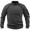 Mens Streetwear Military Sweatshirt Fleece Winter Zipper Pullover Fashion Men's Solid Color Loose Lamb Thick Jacket Men Clothing