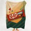 Snack K KitKat Throw Flannel Throw Blanket Suitable for Sofa Living Room Bedroom