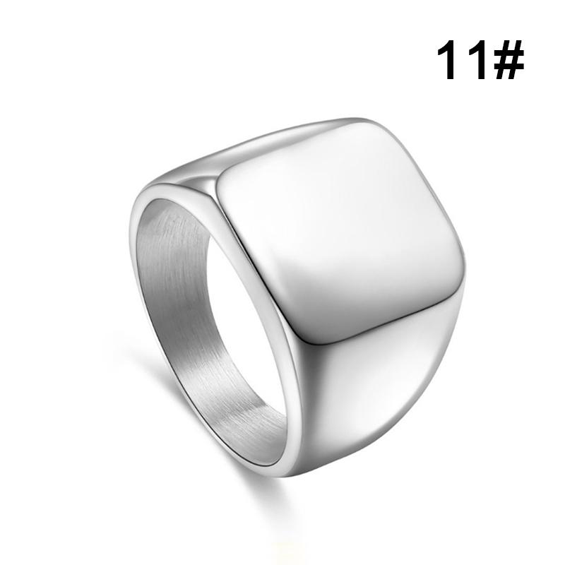 Мужское ювелирное кольцо, простые кольца из нержавеющей стали, цельное полированное классическое модное обручальное кольцо