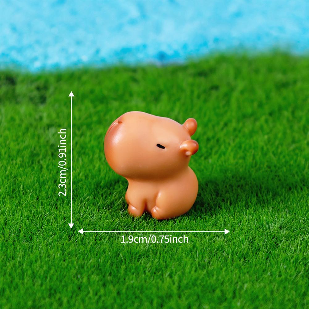 Милые фигурки капибары, миниатюрные украшения для рукоделия, микропейзажи, кавайные аксессуары для салона автомобиля, украшения для дома, детский подарок