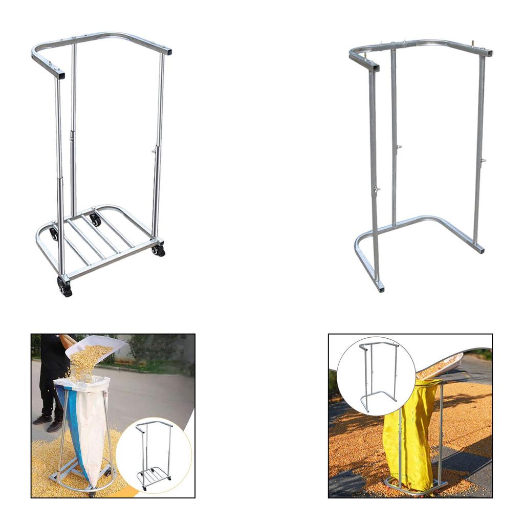 Steel Trash Bag Holder Stand Portable Frame for Garden Leaf Collection Outdoor Garage Laundry