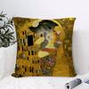 Gustav Klimt Oil Painting Cushion Cover Breathable Linen Pillow Cover SkinFriendly Home Decor Pillowcase with Hidden Zipper