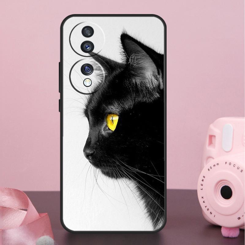 Черный кот Сверкающие глаза Чехол для Honor 400 200 Pro 50 70 90 X9a X9b X9c X9d X8b X8c Win Magic 8 Pro 5 6 7 Lite Обложка