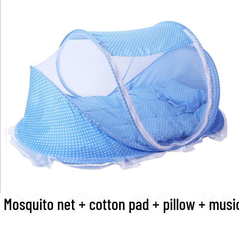 Комплект детской кроватки с москитной сеткой, спальным ковриком и подушкой (0-3 года)