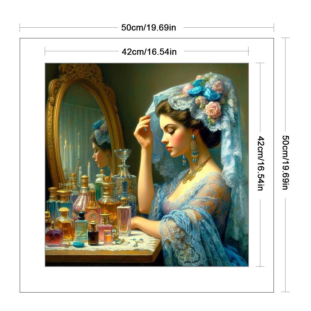 Полная вышивка эко-хлопковой нитью 11CT с принтом для девочек, набор для вышивки крестом, искусство