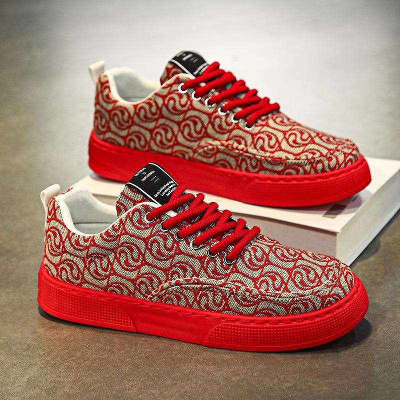 Летние новинки 2025 года, мужские эспадрильи с низким верхом, дышащие, нескользящие и износостойкие, кеды, корейская версия