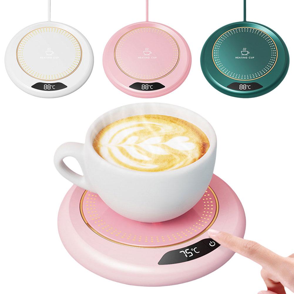 Electric Coffee Mug Warmer Smart Coffee Cup Heating Coaster 3 Temperature Setting Portable Thermostatic Hot Plat for Office Home