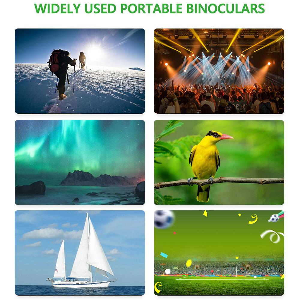 Мини-металлический бинокль 3x25, легкий ретро-бинокль со встроенной складной ручкой для взрослых