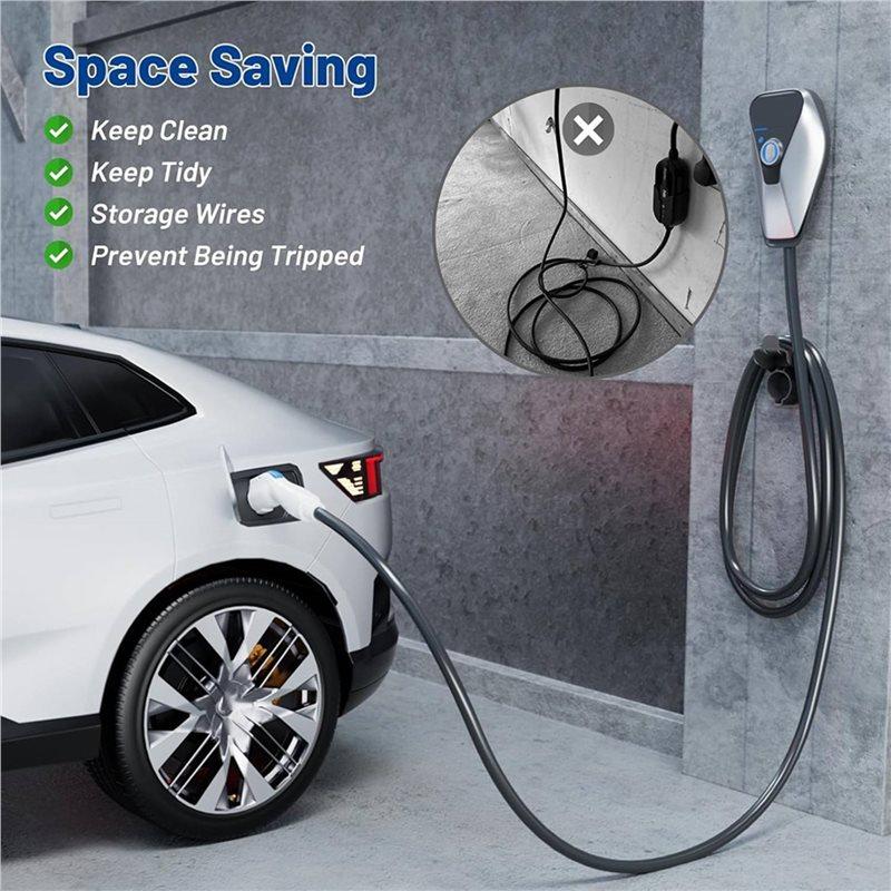 2X EV Holder SAE J1772 Charging Cable Organizer For Portable Electric Car Cable Hanger