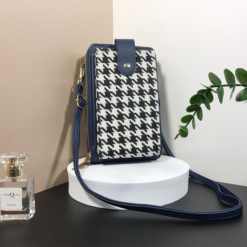 Женская маленькая квадратная сумка с рисунком «Тысяча птиц» и двойной молнией для мобильного телефона. Универсальные сумки через плечо. Мини-сумки через плечо.