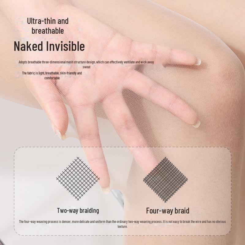 Женские черные прозрачные чулки с защитой от защемления: Прочные, красивые, нескользящие летние чулочно-носочные изделия